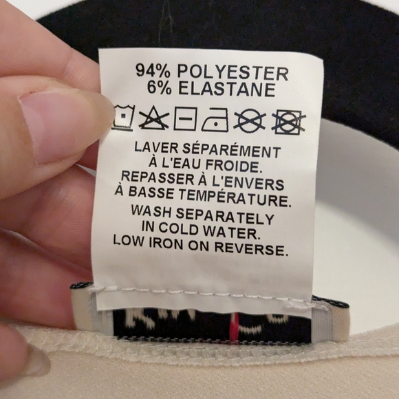 Kim & Co Ivory Crossed V-neck Sleeveless Blouse Large - Picture 4 of 6